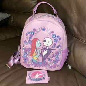 Loungefly nbc spring floral jack sally back pack with wallet